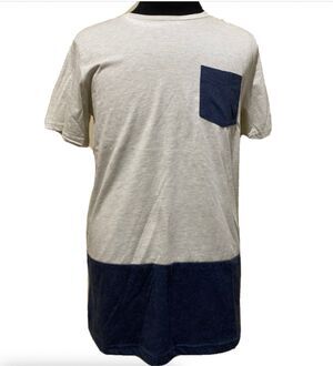 Men’s Goodale T Shirt Tee Pullover Front Pocket Gray Blue Crew Neck Sz M